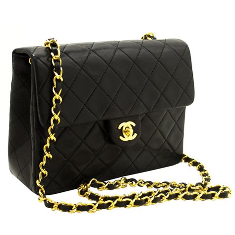 chanel handbag black chain small shoulder bag|chanel shoulder bag vintage.